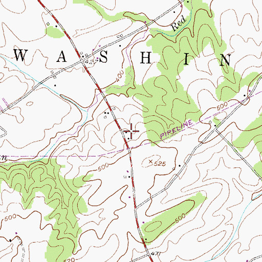 Topographic Map of Donner School, PA