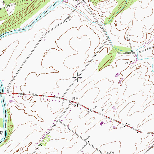 Topographic Map of March School, PA