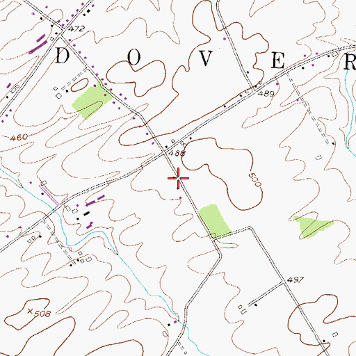 Topographic Map of Trimmers School, PA
