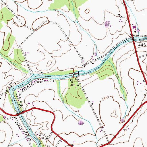 Topographic Map of Waldheim, PA