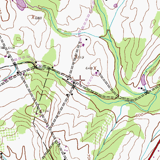 Topographic Map of Goodintent Mills (historical), PA