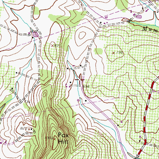 Topographic Map of Rocky Grove School (historical), PA