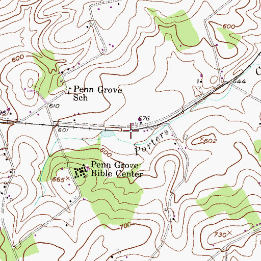 Topographic Map of Penn Grove, PA