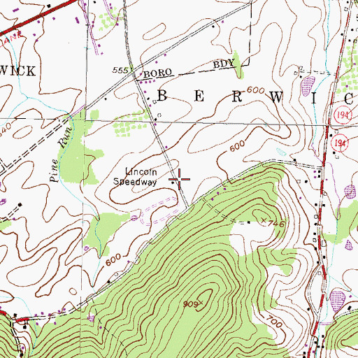 Topographic Map of Walnut Grove School, PA