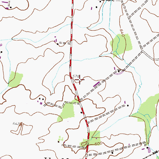 Topographic Map of Valley Grove School (historical), PA