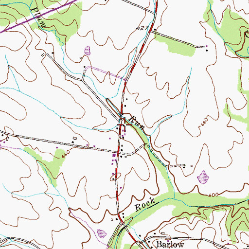 Topographic Map of Willow Grove School, PA