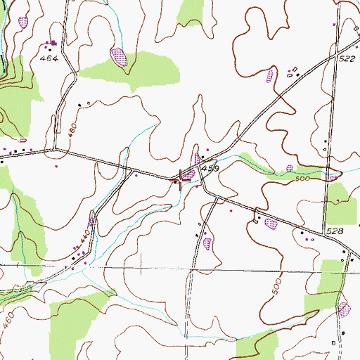 Topographic Map of Horners School, PA