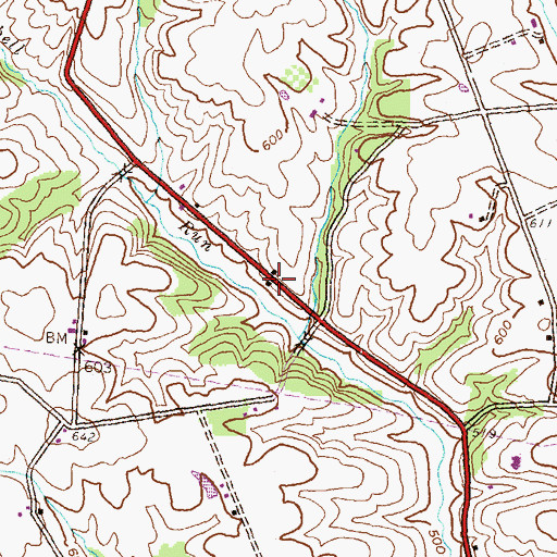 Topographic Map of Millers Mill (historical), PA