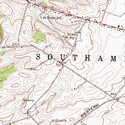 Topographic Map of Clearfield School, PA
