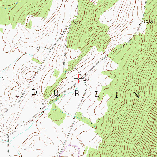 Topographic Map of Decorum, PA