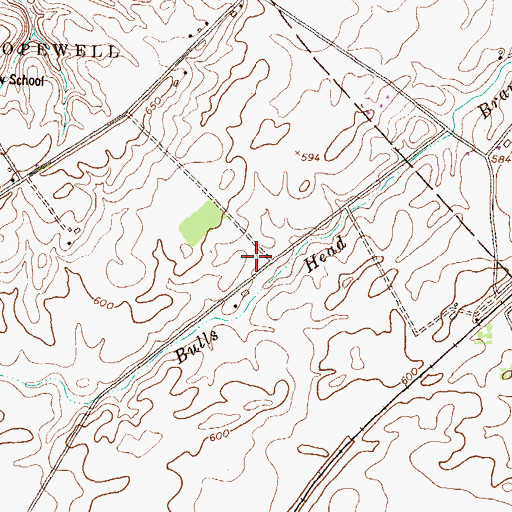 Topographic Map of Thorne Grove School, PA