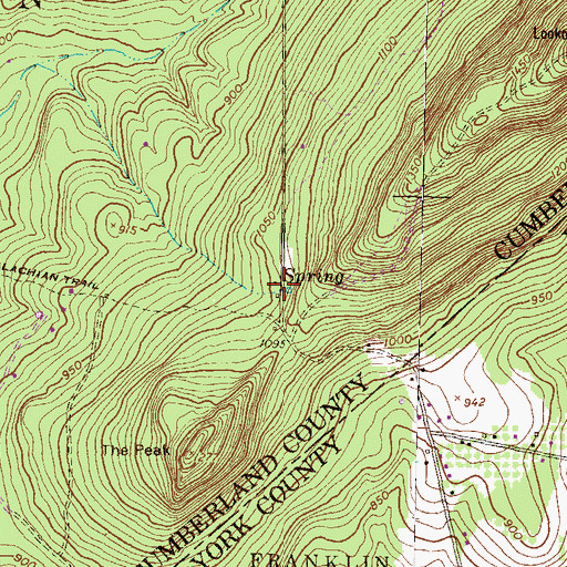 Topographic Map of Whisky Spring Lean-to, PA