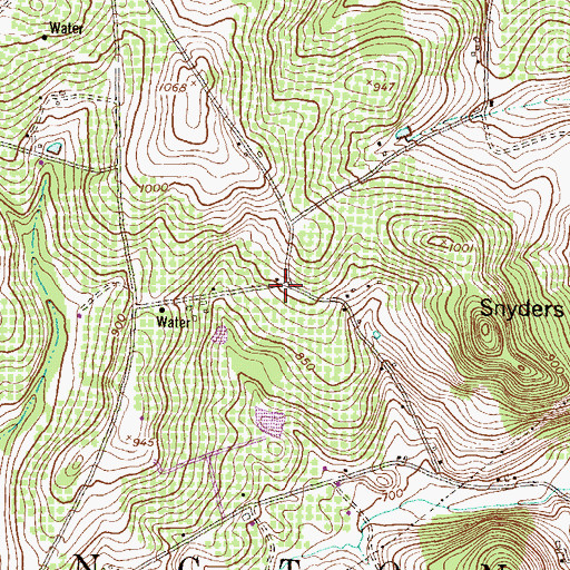 Topographic Map of Sadler School, PA