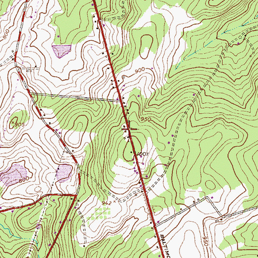 Topographic Map of Pike School, PA