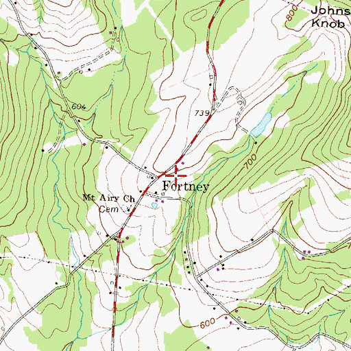 Topographic Map of Mount Airy, PA