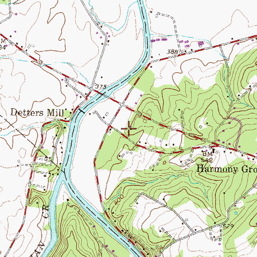Topographic Map of Roler, PA