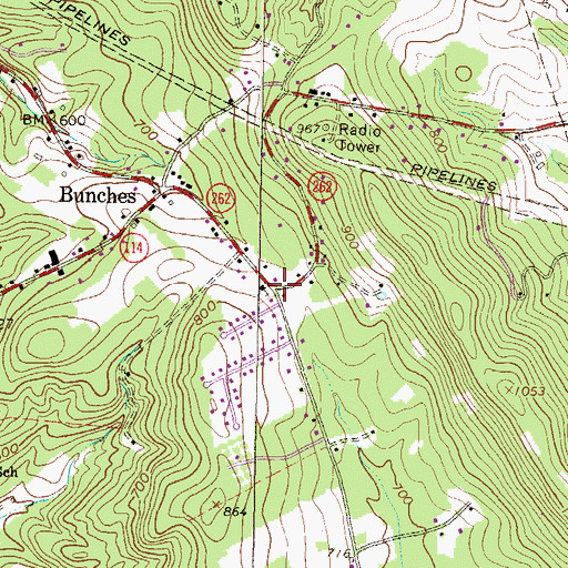 Topographic Map of Cedar Grove School, PA