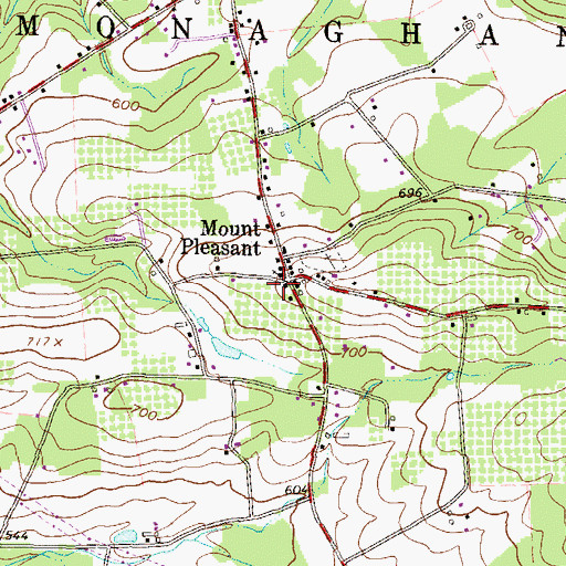 Topographic Map of Monaghan P O (historical), PA