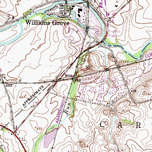Topographic Map of D and M Junction, PA