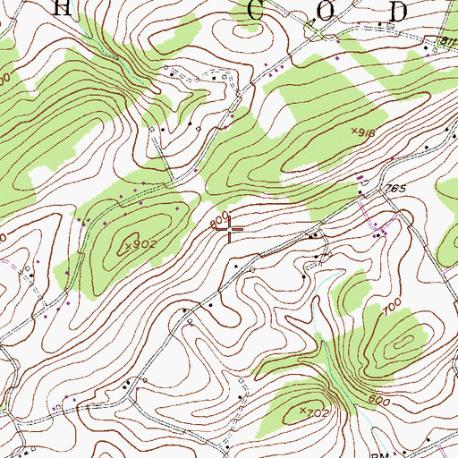 Topographic Map of Stauffer School, PA