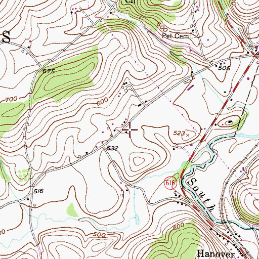 Topographic Map of Diehl School, PA