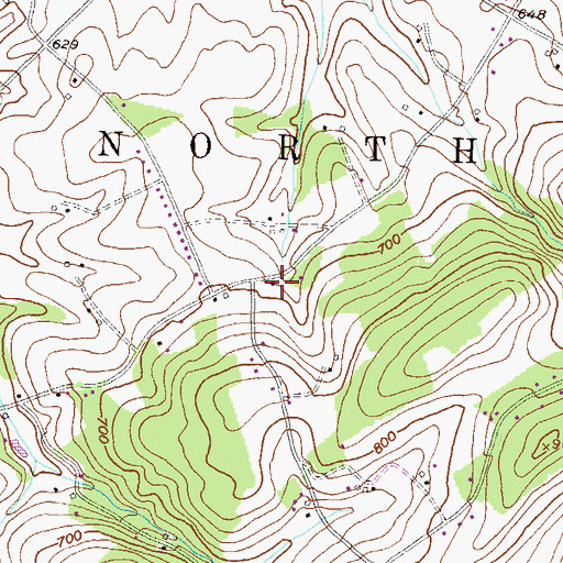Topographic Map of Senft School Number Two, PA