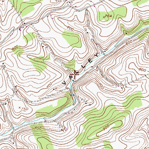 Topographic Map of Krebs School, PA