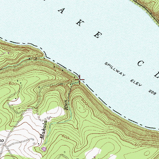 Topographic Map of Bridgeville, PA