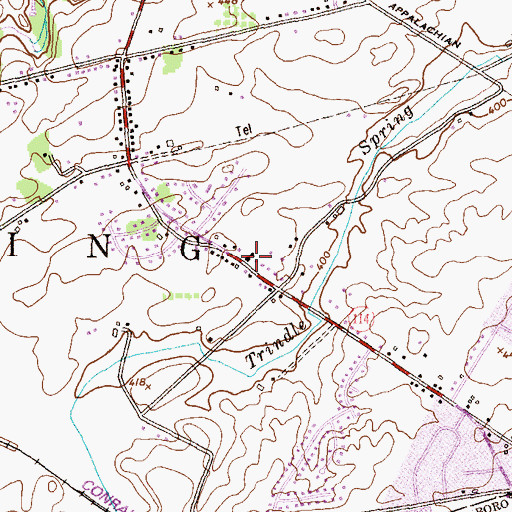 Topographic Map of Mummas School, PA