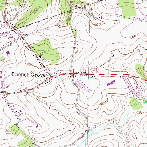 Topographic Map of Golden (historical), PA