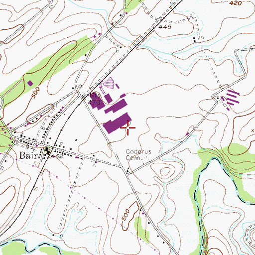 Topographic Map of Sprenkel School, PA