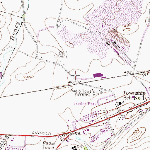 Topographic Map of Botts, PA