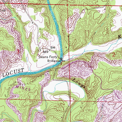 Topographic Map of Kelly Creek, AL