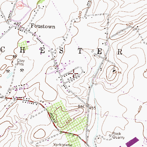 Topographic Map of Springdale School, PA