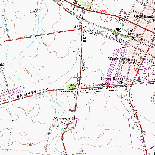 Topographic Map of Florin, PA