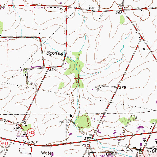 Topographic Map of Castle Park, PA
