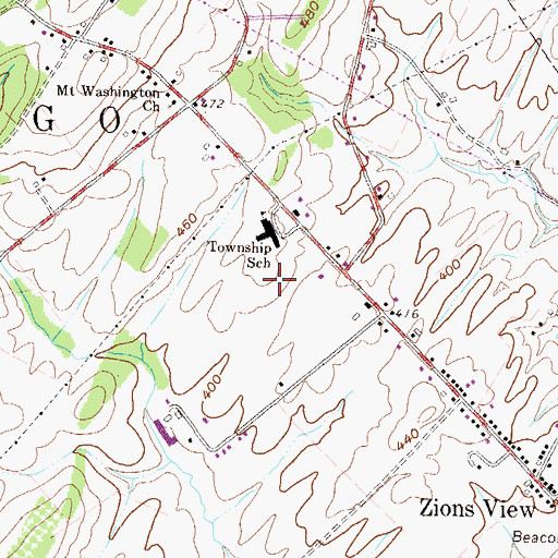 Topographic Map of Conewago School, PA