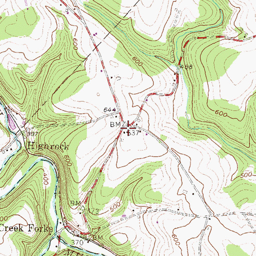 Topographic Map of Pleasant Grove (historical), PA