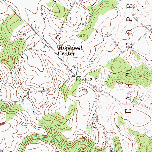 Topographic Map of Manifold School, PA