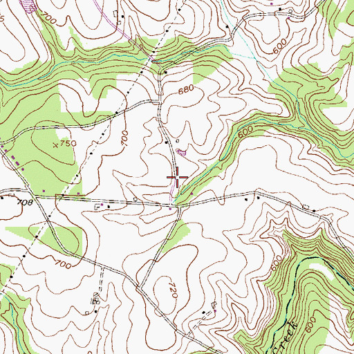 Topographic Map of Sechrist School, PA