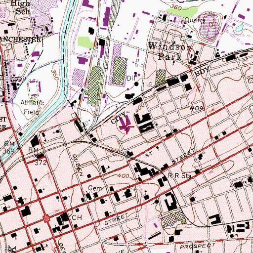 Topographic Map of A Goode Elementary School, PA