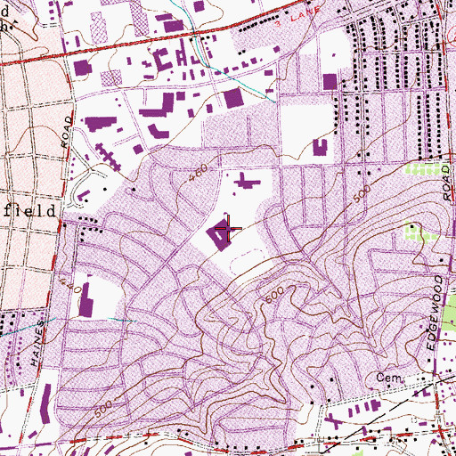 Topographic Map of York Suburban Middle School, PA