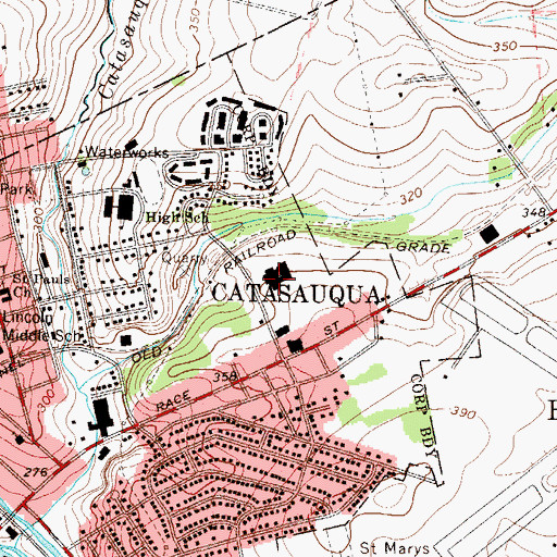 Topographic Map of Francis H Sheckler Elementary School, PA