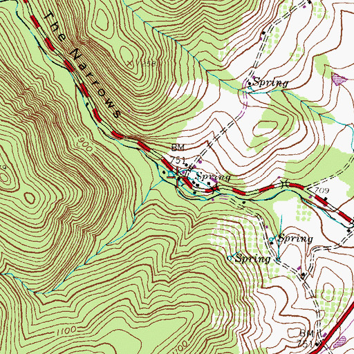 Topographic Map of Eicholtz Mill (historical), PA