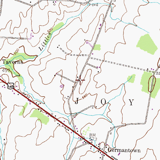 Topographic Map of Fairview School, PA