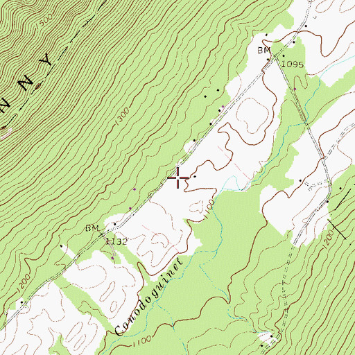 Topographic Map of Freestone, PA