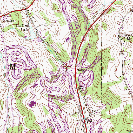Topographic Map of Holiday Park, PA