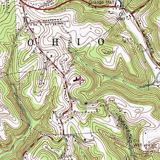 Topographic Map of Ohio Township Elementary School, PA
