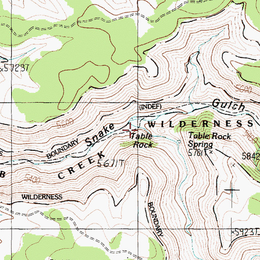 Topographic Map of Table Rock Canyon, AZ