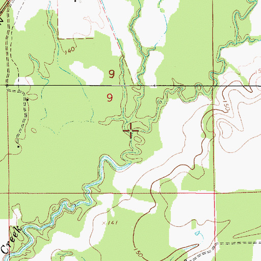 Topographic Map of Kendricks Branch, AL